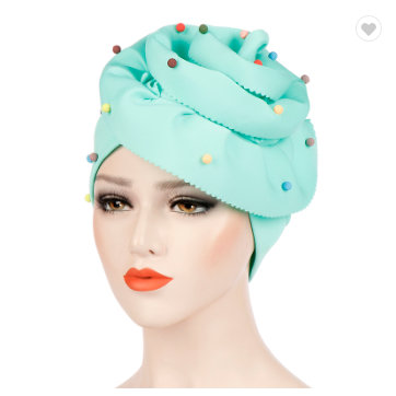 Wholesale oversized flower candy colored beaded Arab women's hats