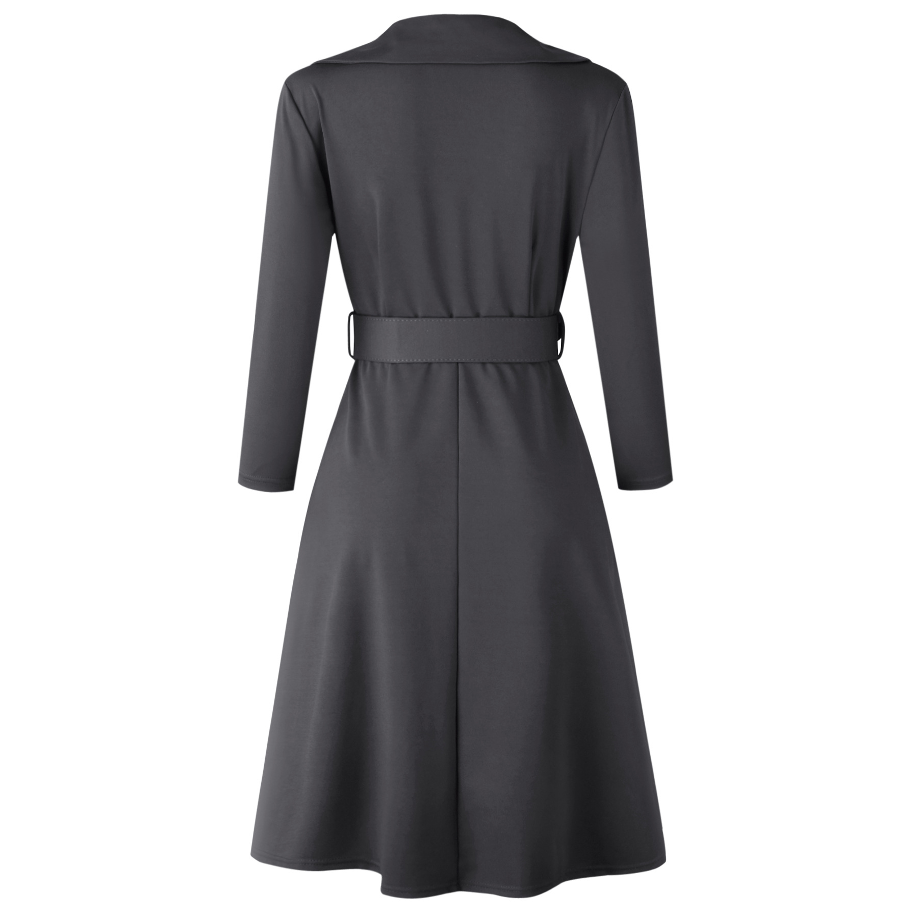 Notched Plus Size Pleated Midi A-line African Lady Dress