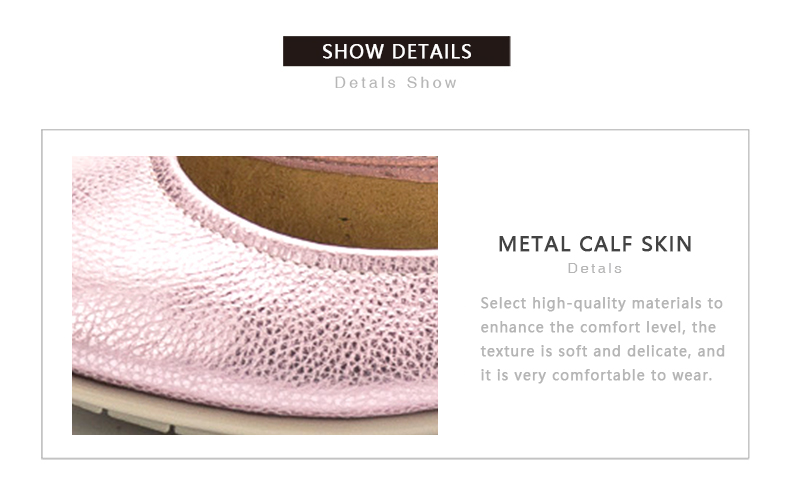 Comfortable fold flat with Middle East Lady's leather shoes
