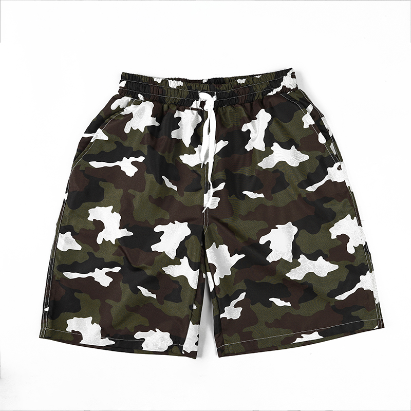 African print camouflage polyester men's shorts