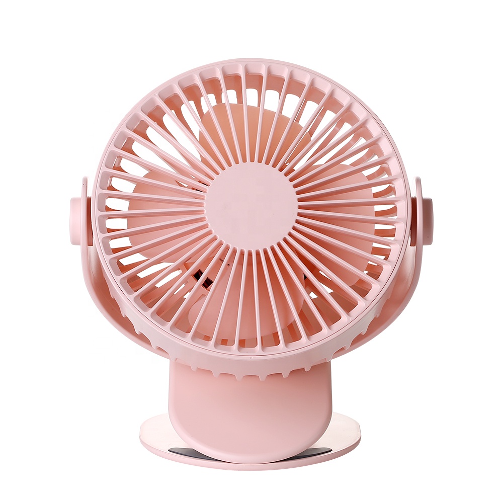 Portable battery-powered rotating electric fan