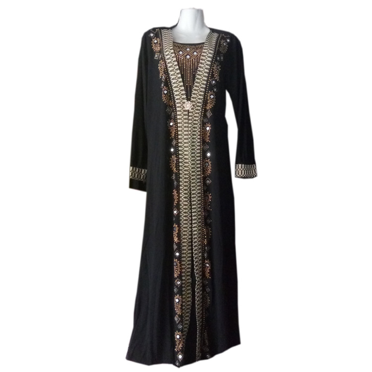Fashion ironing and drilling Arab women's robes