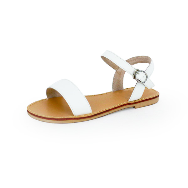Wholesale design of white leather Middle East ladies sandals
