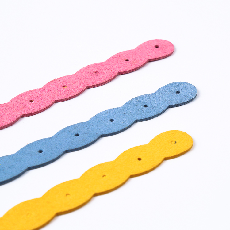 Micro fiber multi-color natural essential oil formula size adjustable fashion repellent bracelet