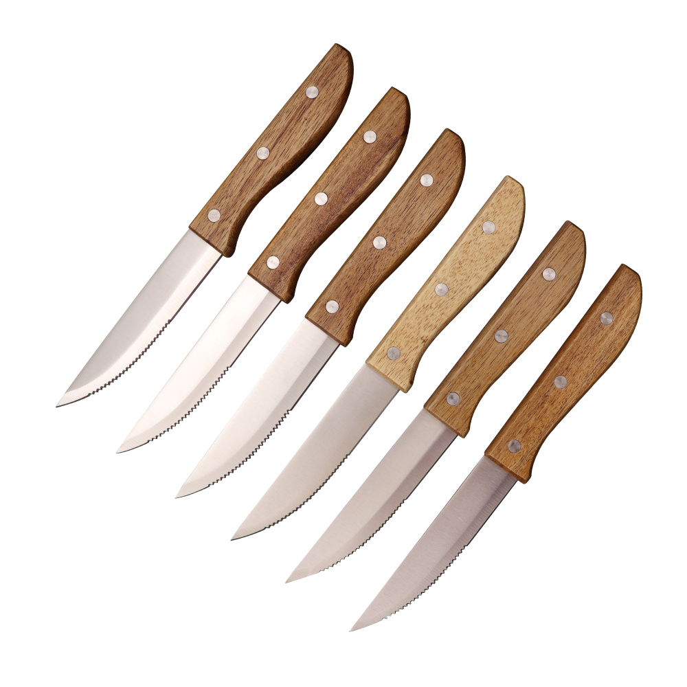 Six suits with wooden handle southeast Asia knife