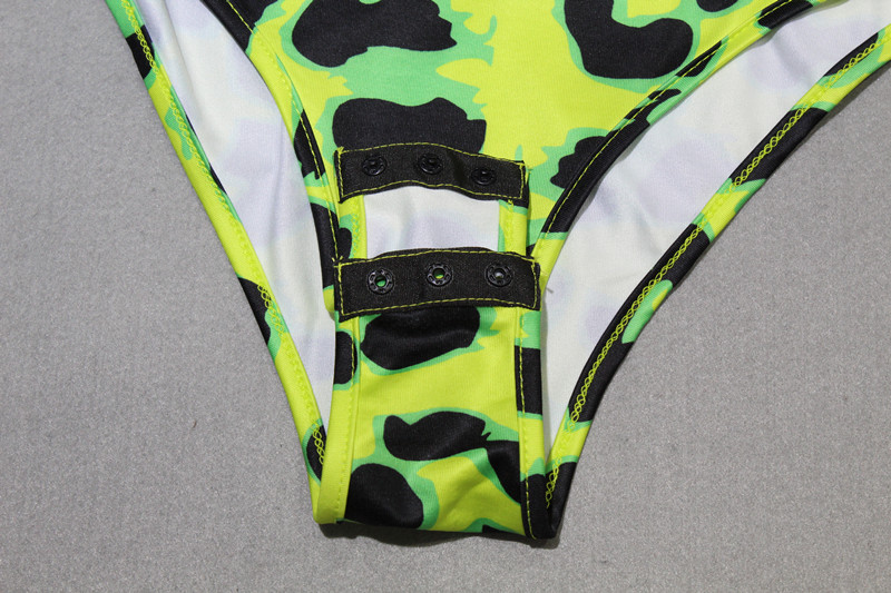 European and American fashion creative leopard print tight show thin sexy women onesie