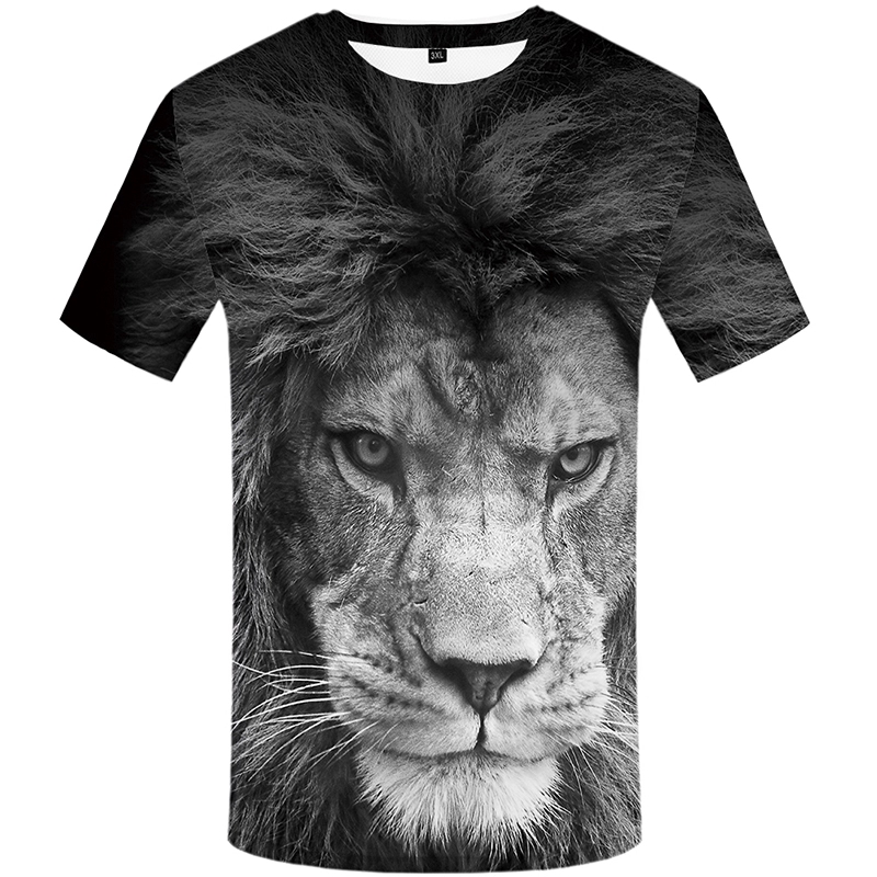 Stylish Animals 3D Printed Summer African Men's T-shirts