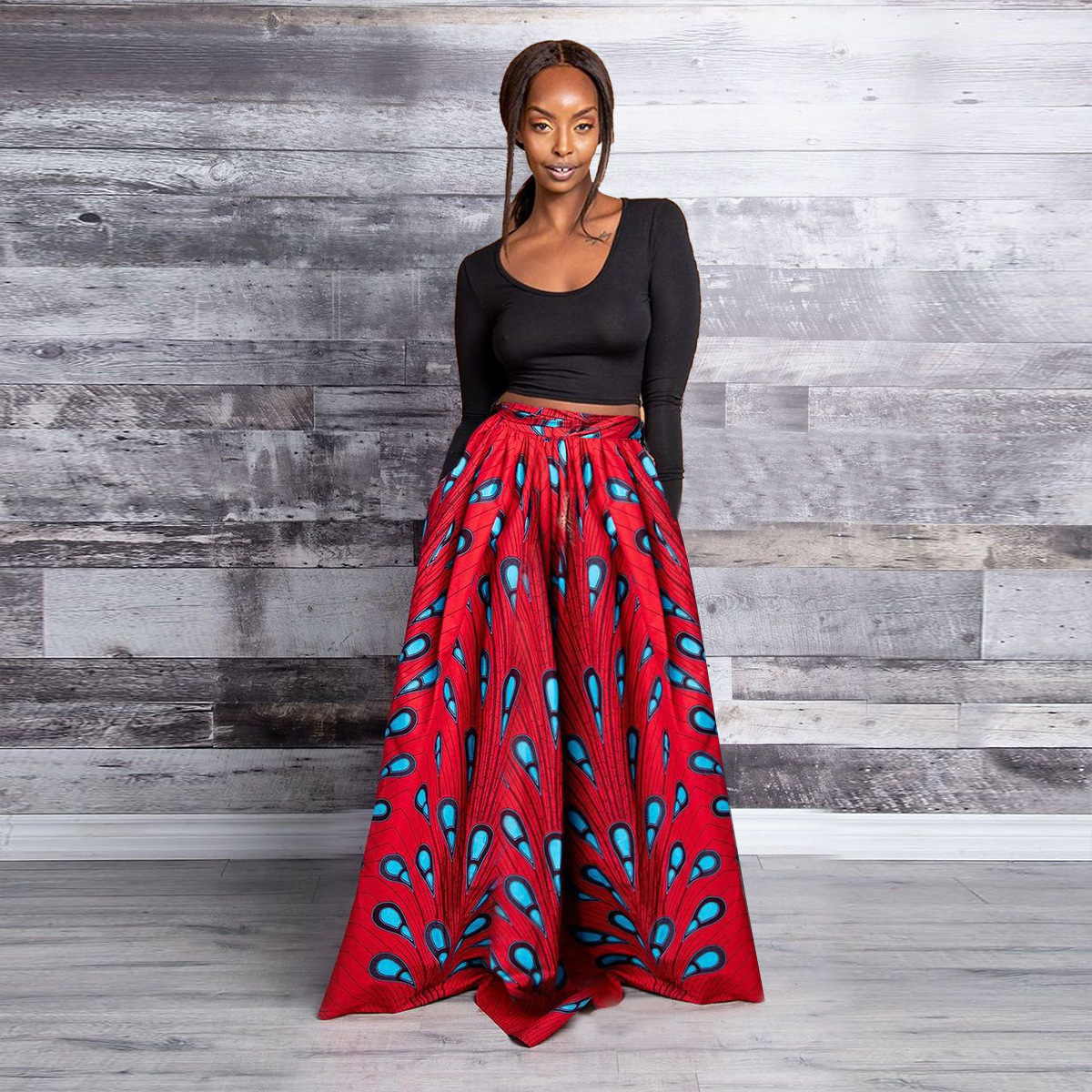 Best selling African floral digital ladies skirt