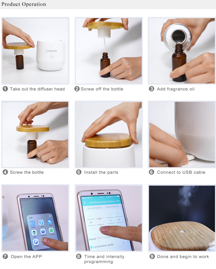 Air portable diffuser aromatherapy machine