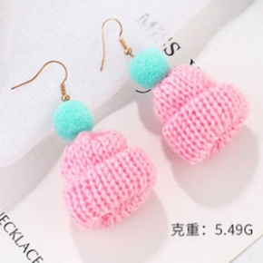 Winter Christmas wool cap for children sweet and fresh forest earrings