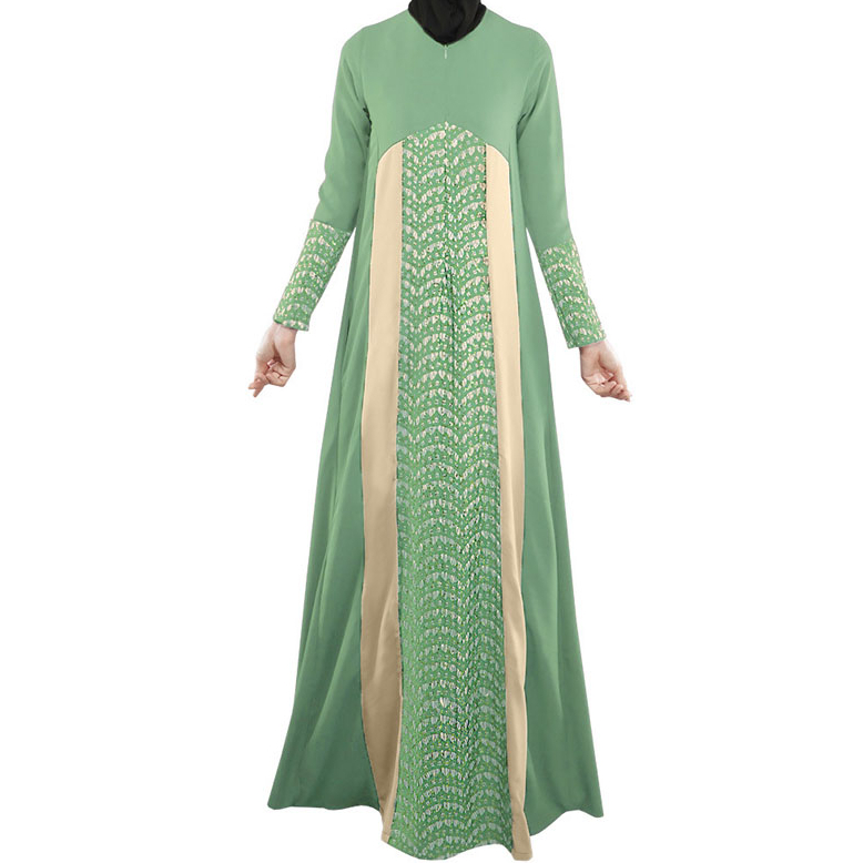 Design lace stitching for Muslim women's burqa