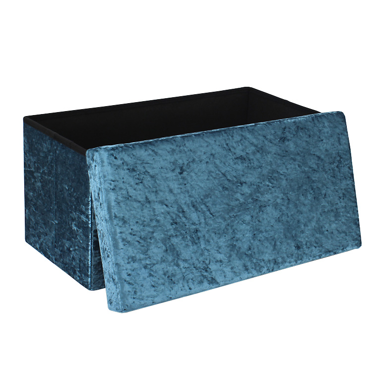 Comfortable velvet foot storage end of the bed chair