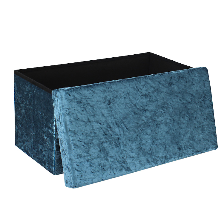 Comfortable velvet foot storage end of the bed chair