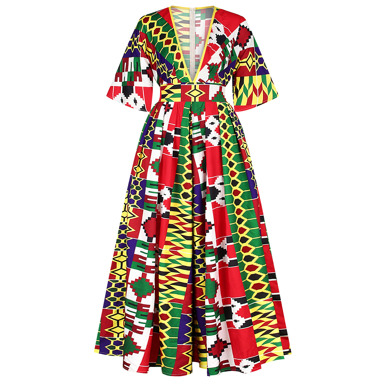 Puzzle Autumn Lady's Latest African Dress