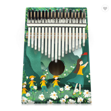 Solid board double seed 17 key African thumb piano