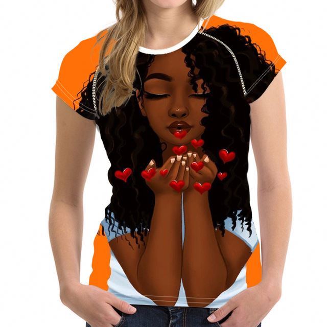 Hot Sale Art  African Pattern Women T-shirts 