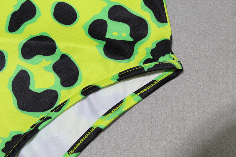 European and American fashion creative leopard print tight show thin sexy women onesie