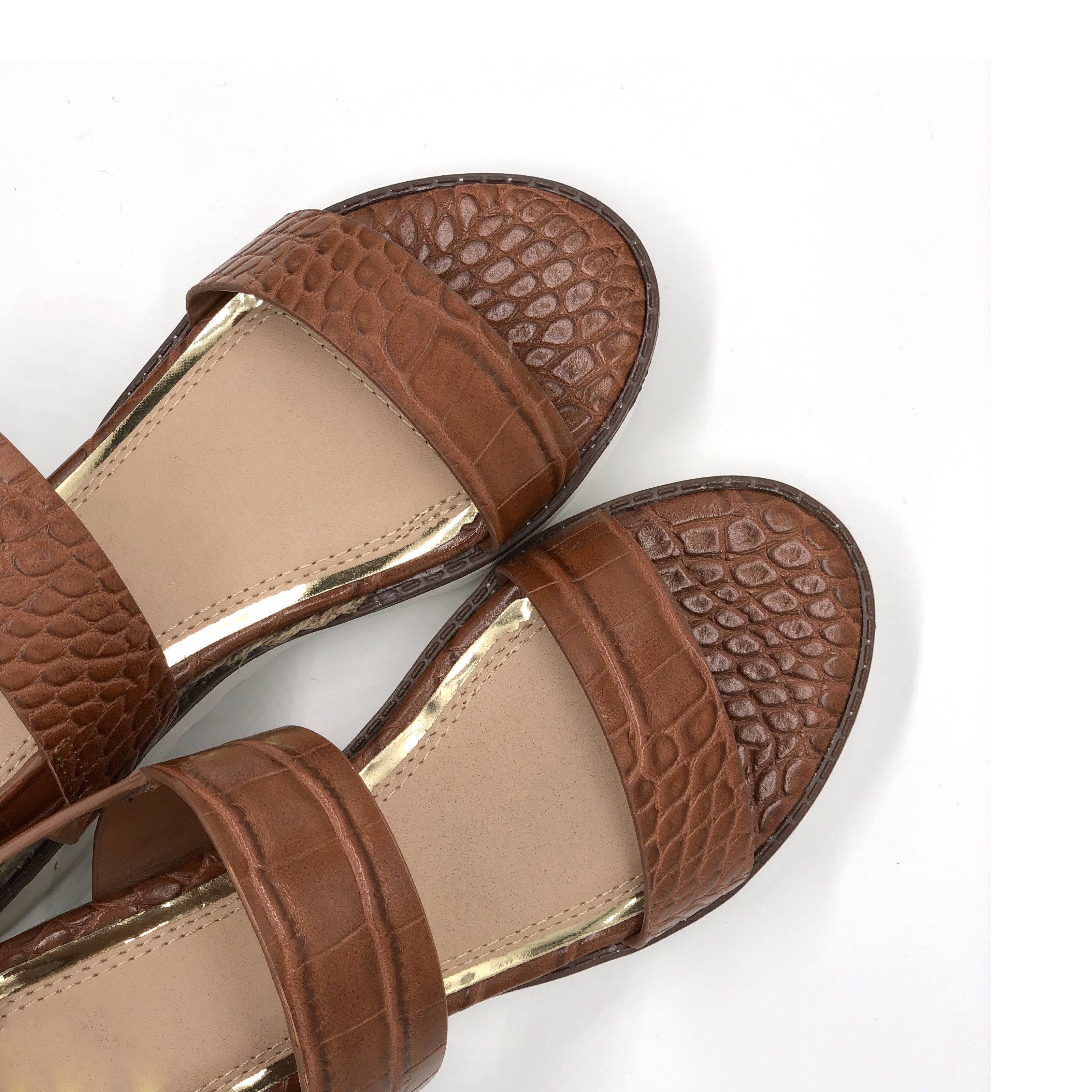 High quality Crocodile leather Middle East ladies sandals