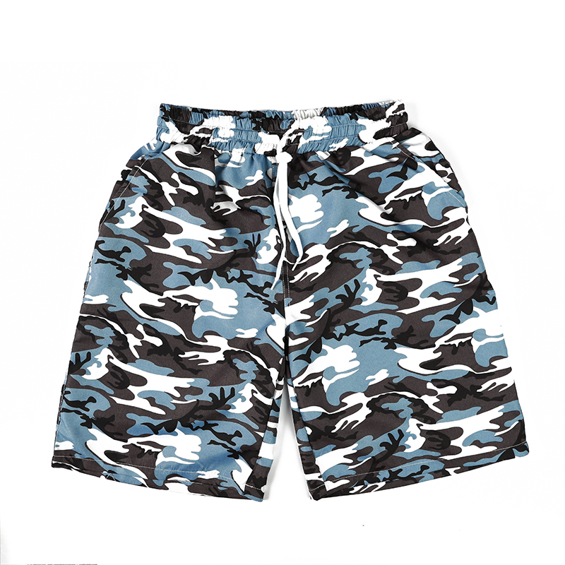African print camouflage polyester men's shorts