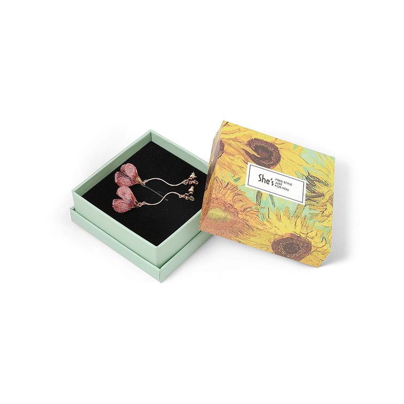 Van Gogh Iris original woven wave adjustable flower earrings
