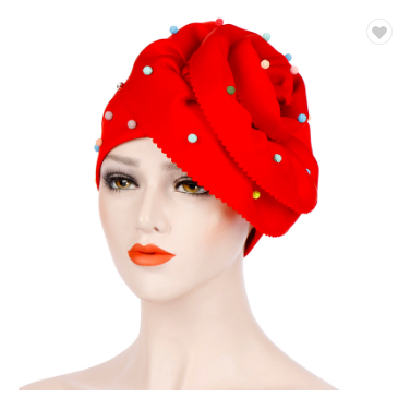 Wholesale oversized flower candy colored beaded Arab women's hats
