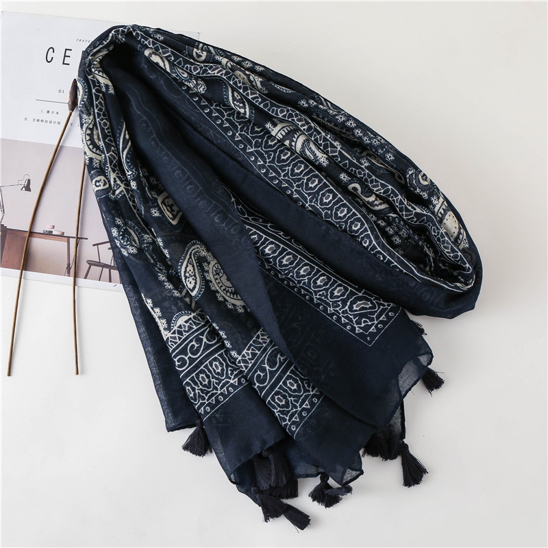 New Arabic lady's headscarf in maple leaf print