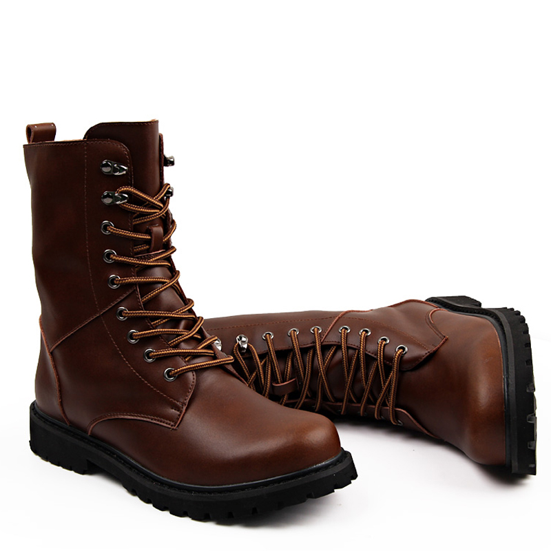 High quality daily leather Martin black Middle Eastern men's boots