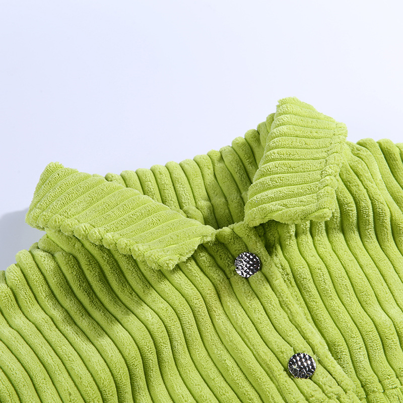 European and American Harajuku corduroy loose winter woman blouse