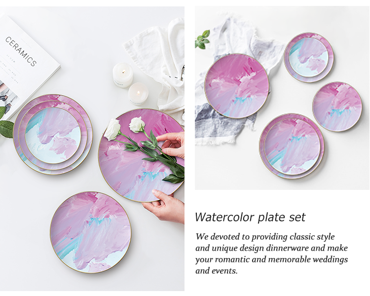 New product wedding porcelain design southeast Asia plate