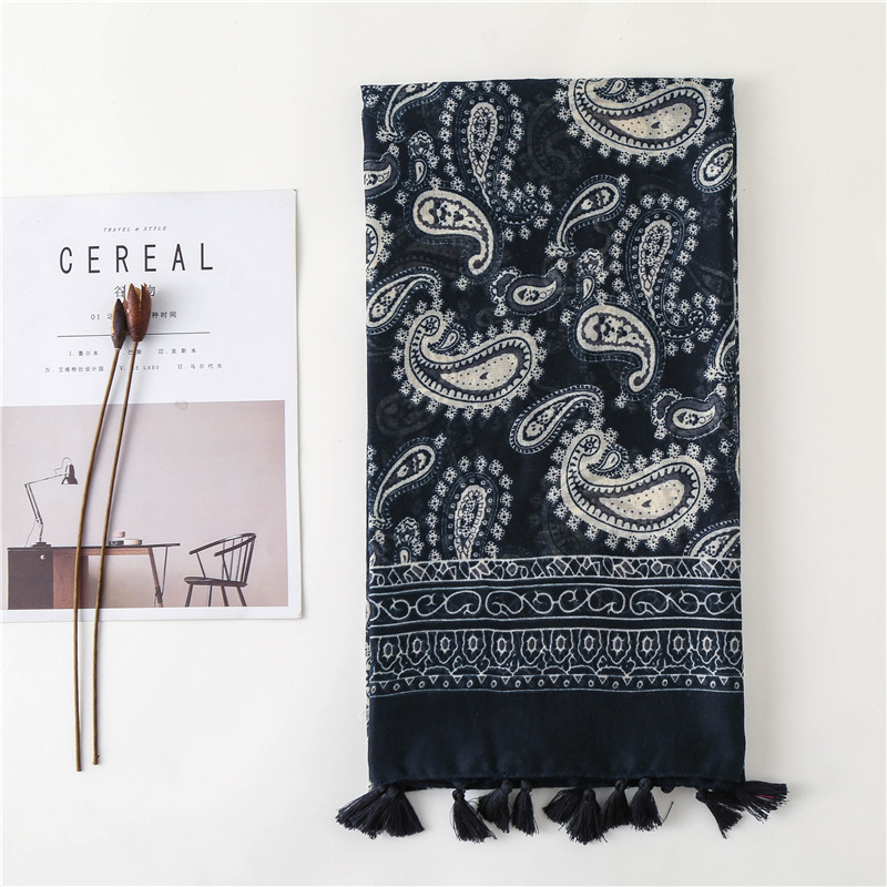 New Arabic lady's headscarf in maple leaf print