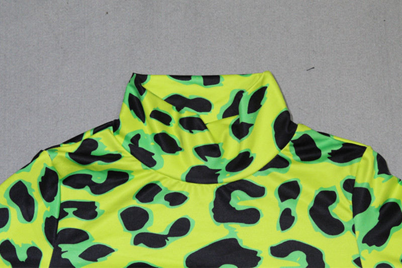 European and American fashion creative leopard print tight show thin sexy women onesie