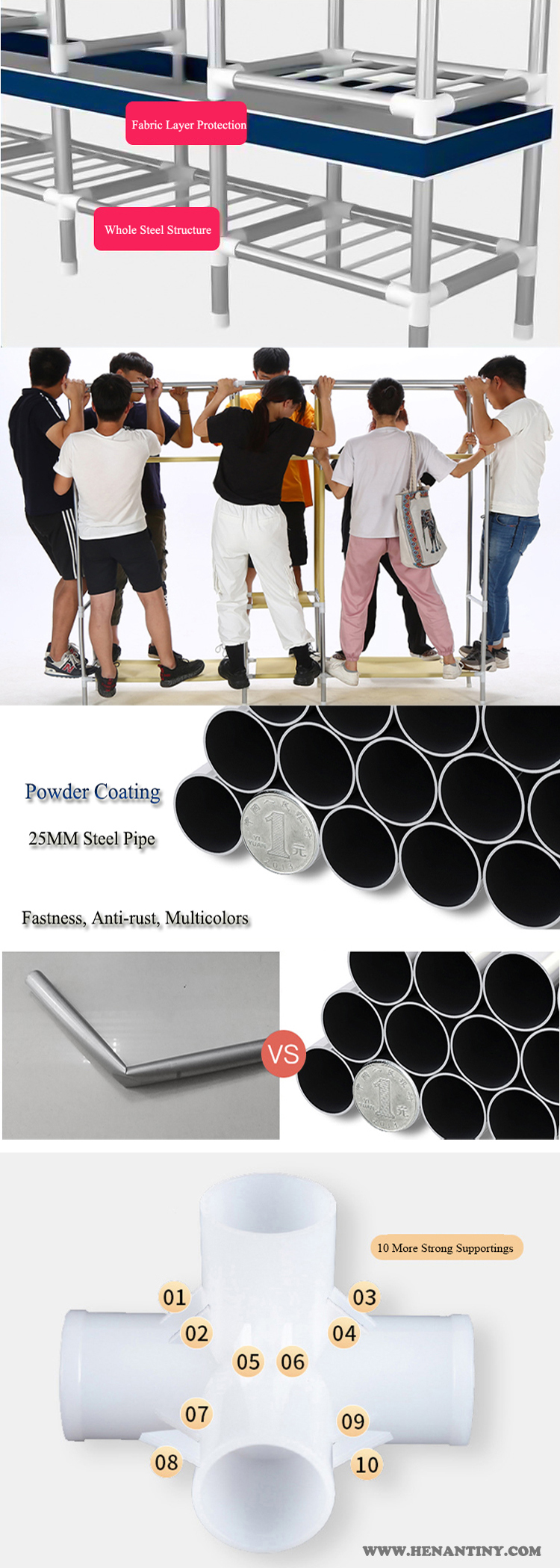 Used for finishing metal steel pipe combined with Thailand wardrobe