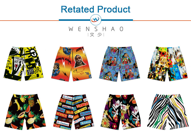 Wholesale summer casual custom african pattern printed sweat shorts for men