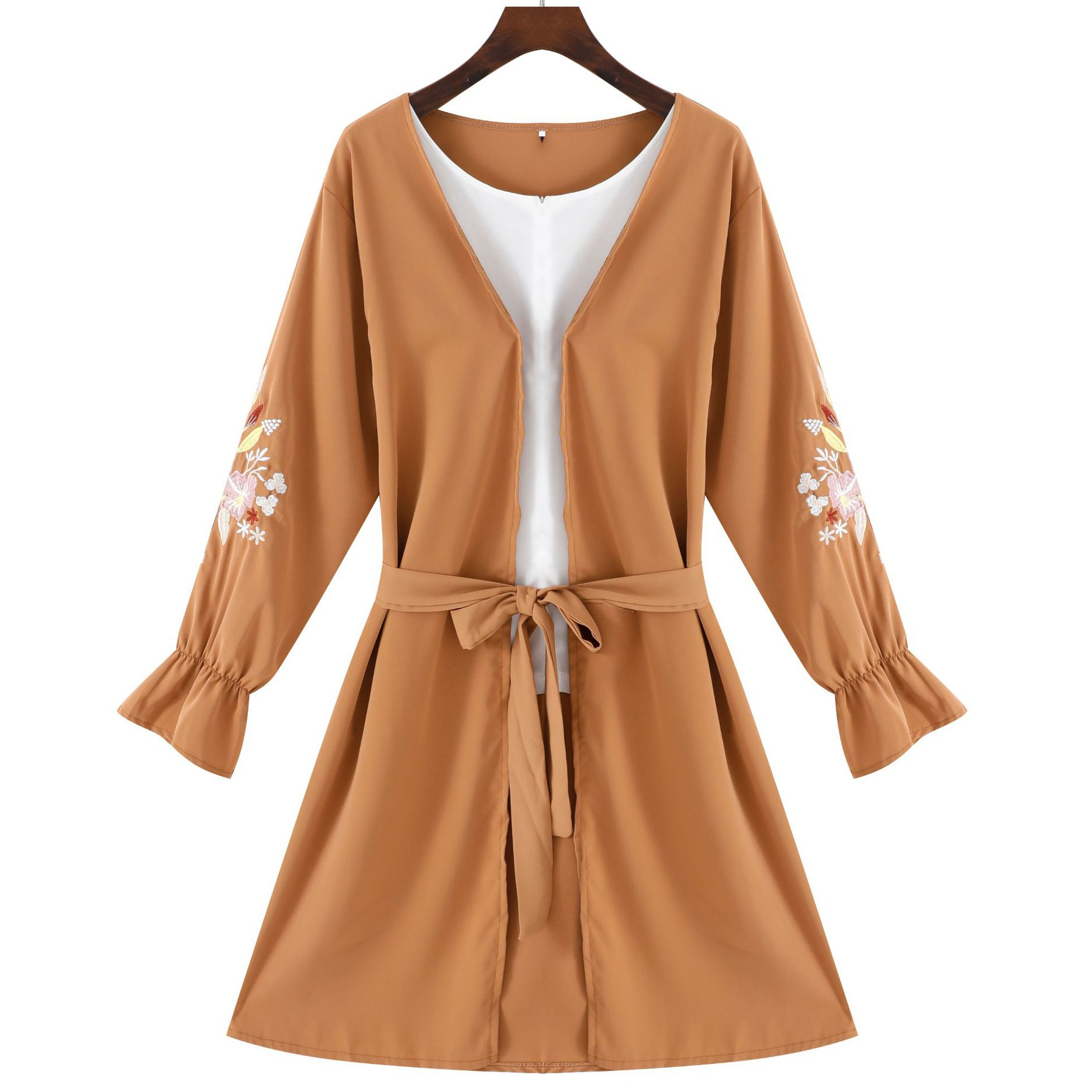 Arab fashion autumn conservative women's clothing spot fake two embroidered robes