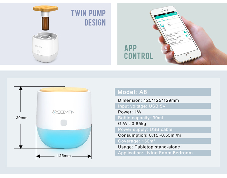Air portable diffuser aromatherapy machine