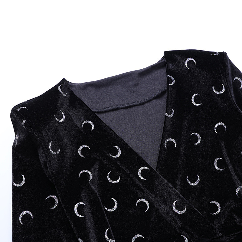 Europe and the United States chun xia sexy v-neck waist belt dress