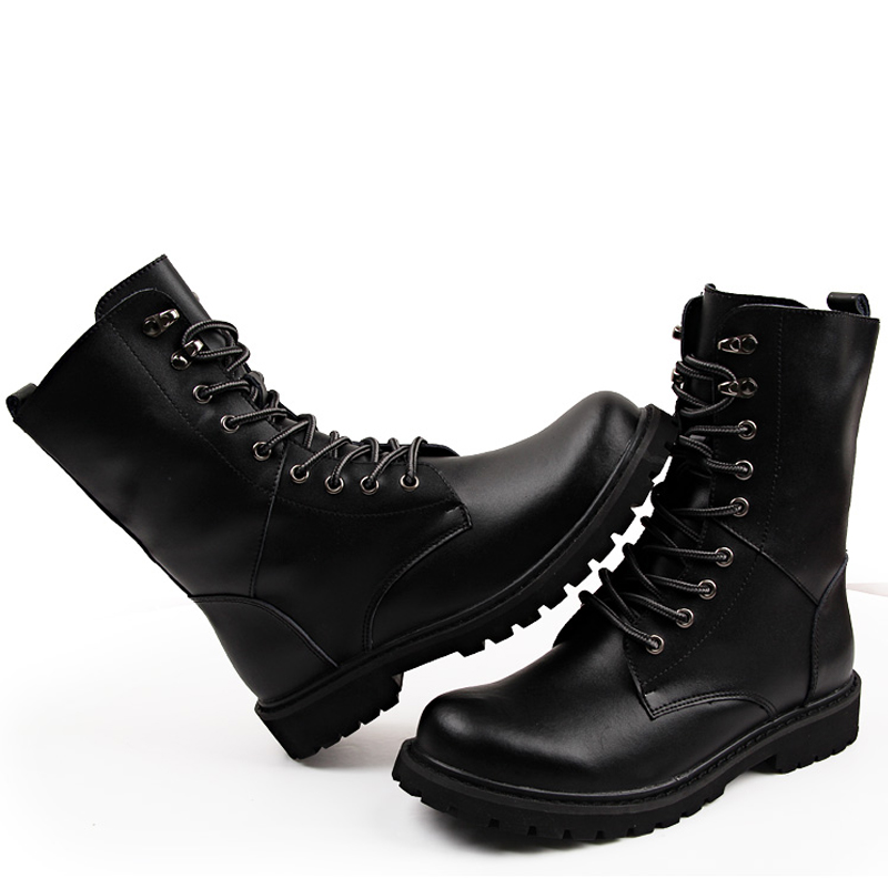 High quality daily leather Martin black Middle Eastern men's boots