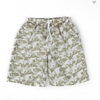 African print camouflage polyester men's shorts