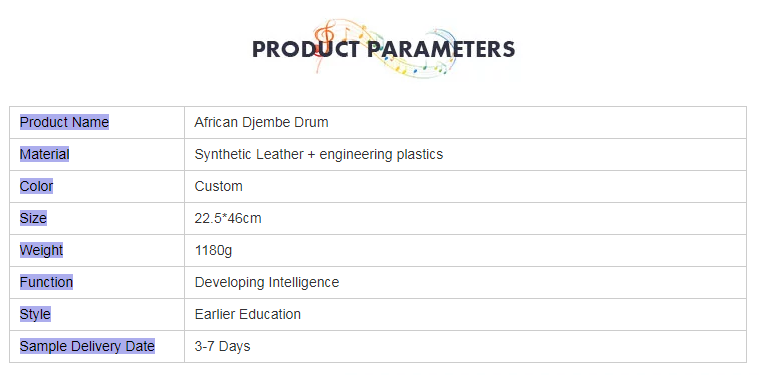 Specialized in manufacturing children's African drum