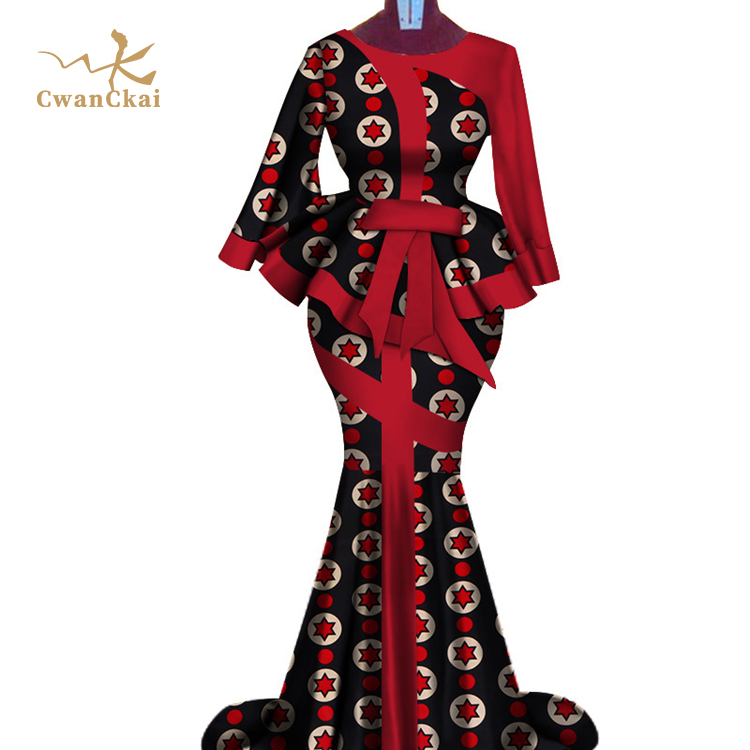 Best selling printed fabric African ladies dress