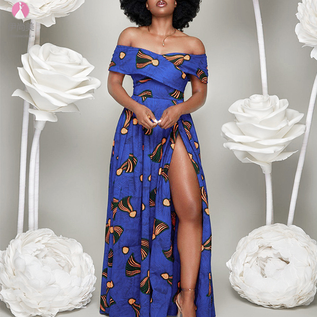 Summer hot explosions with split sexy long African ladies dress