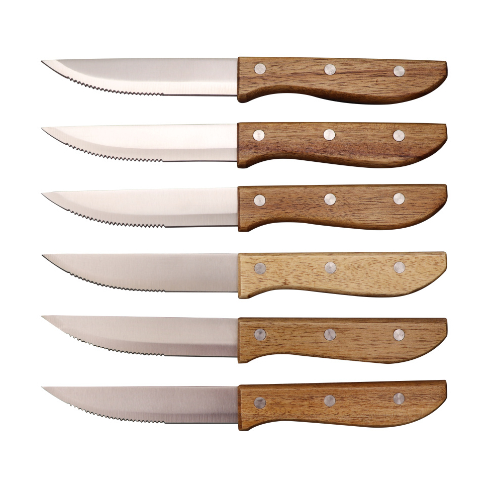 Six suits with wooden handle southeast Asia knife