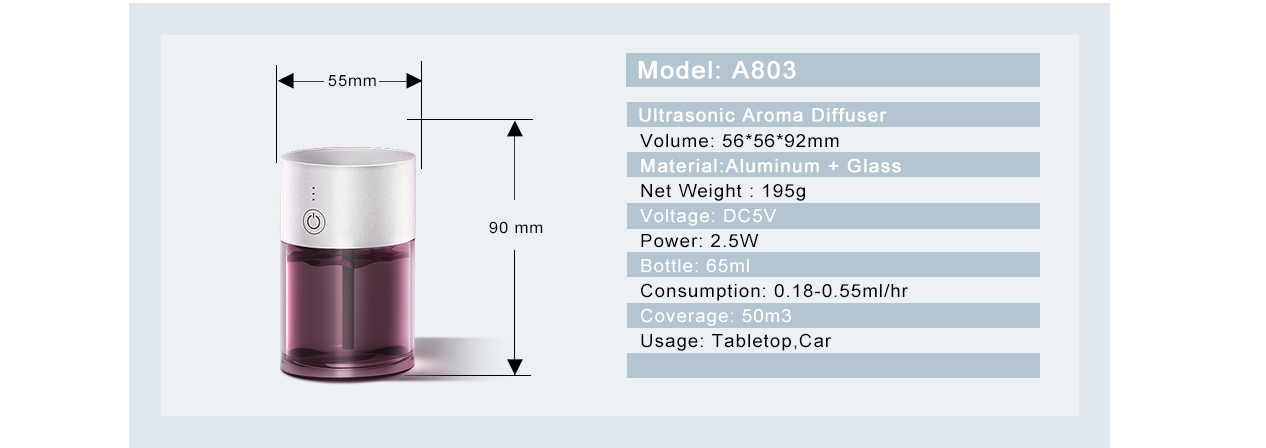 Small rechargeable essential oil aromatherapy machine