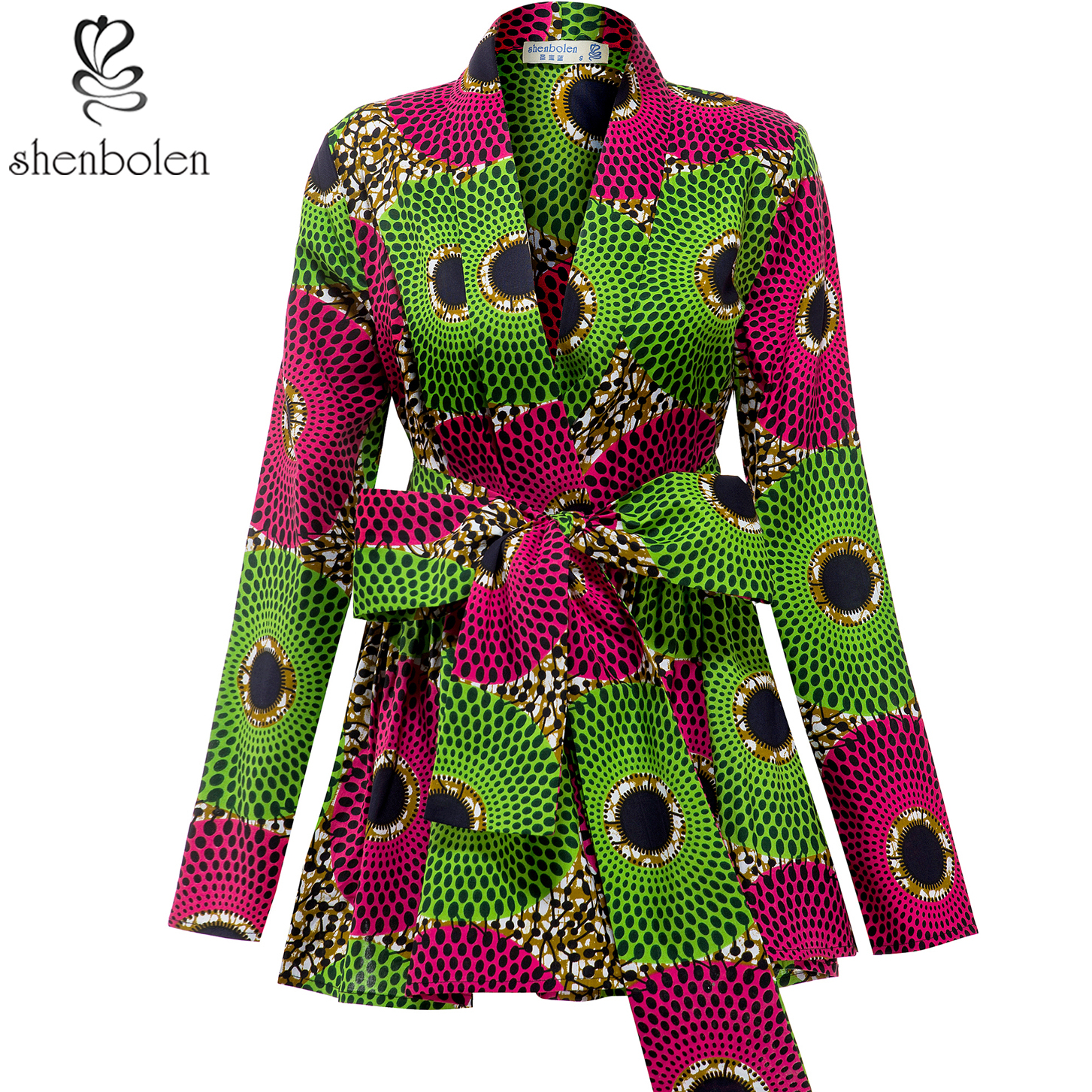 Wholesale spring African printed women's tops