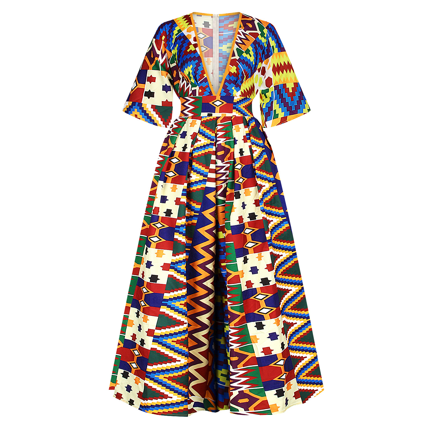 Puzzle Autumn Lady's Latest African Dress