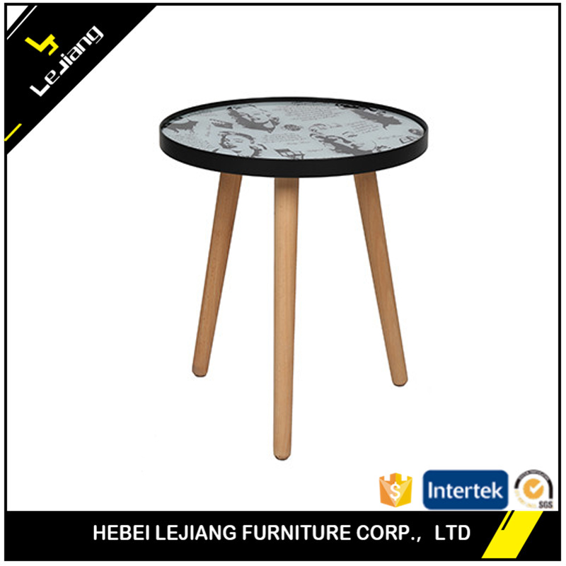 Free sample acrylic base wooden Thailand coffee table
