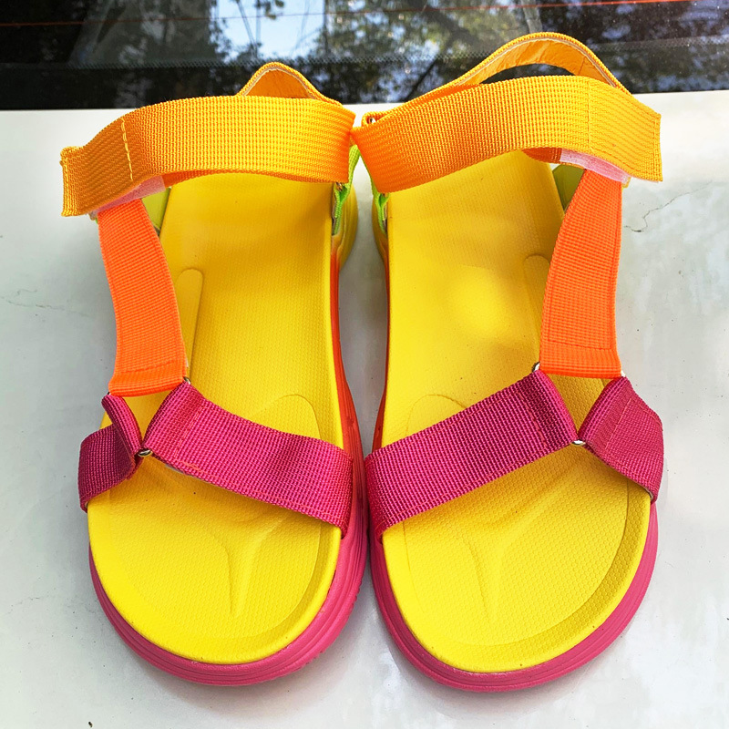 New design colorful Evergreen Middle East Ladies sandals