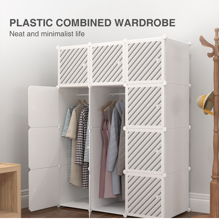 Selling DIY modern foldable plastic wardrobe
