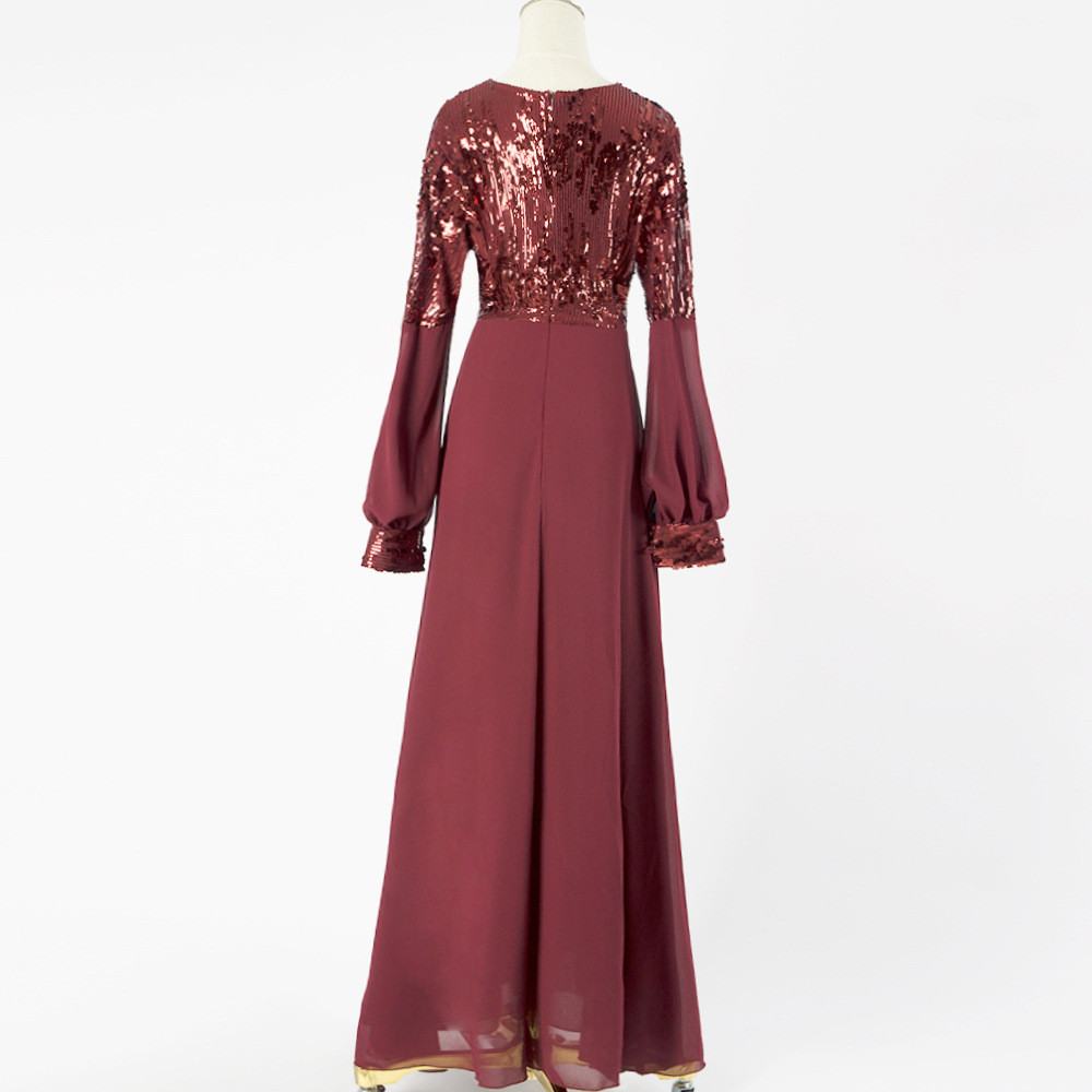 Aliexpress embroidery sequins for chiffon Muslim robes