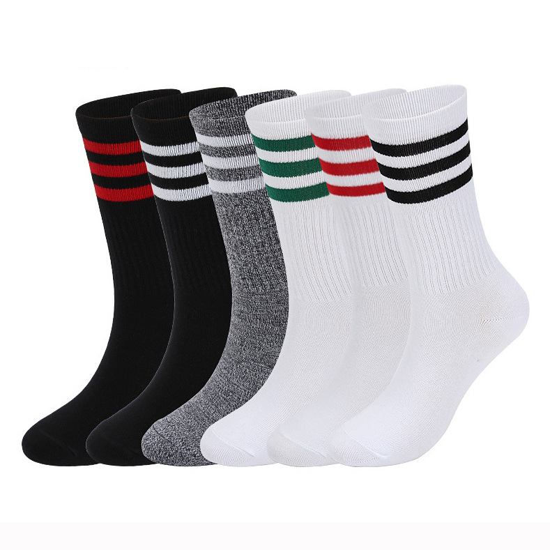 Cotton sweat-absorbent wear-resistant socks men's knee high sports socks 